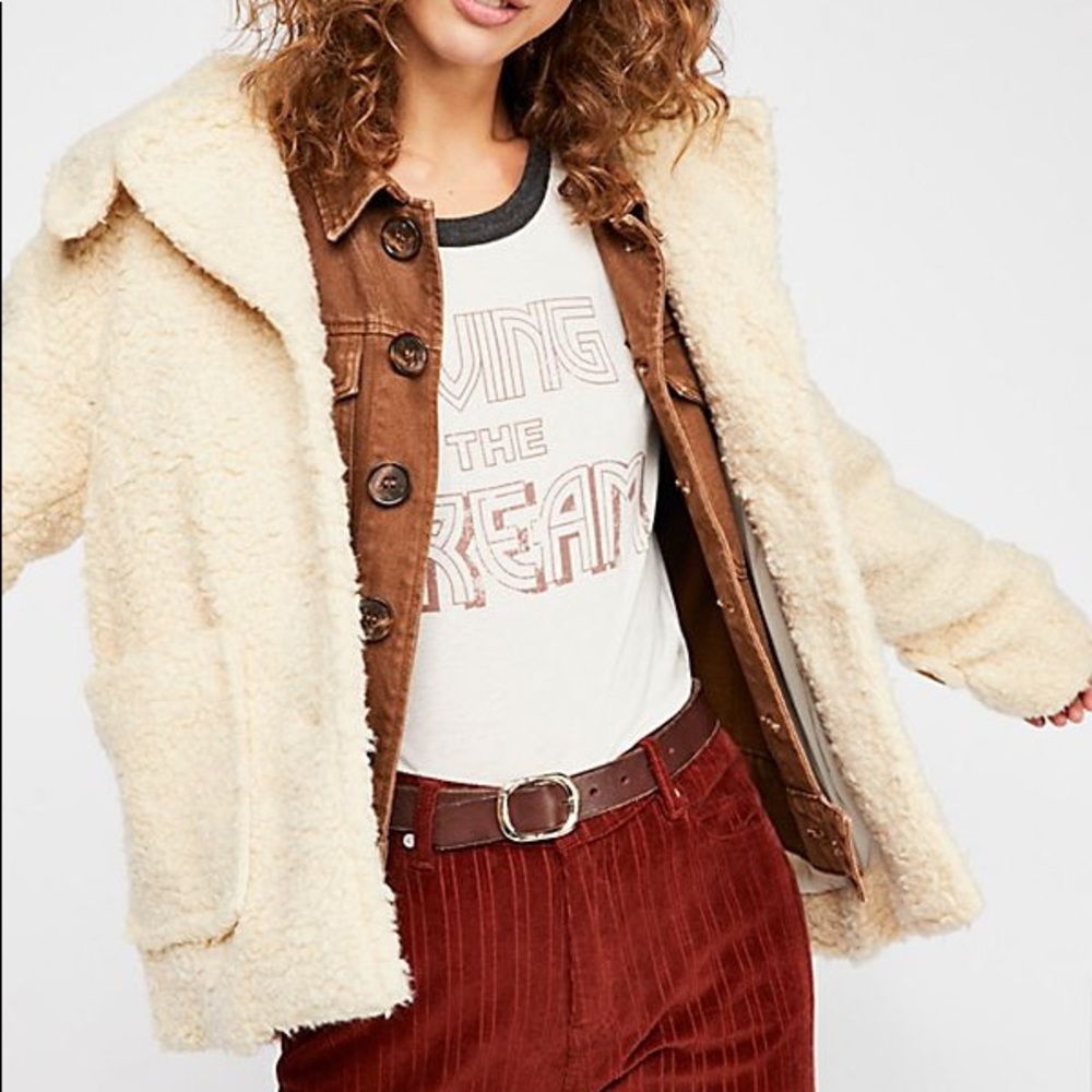 free people so soft cozy peacoat